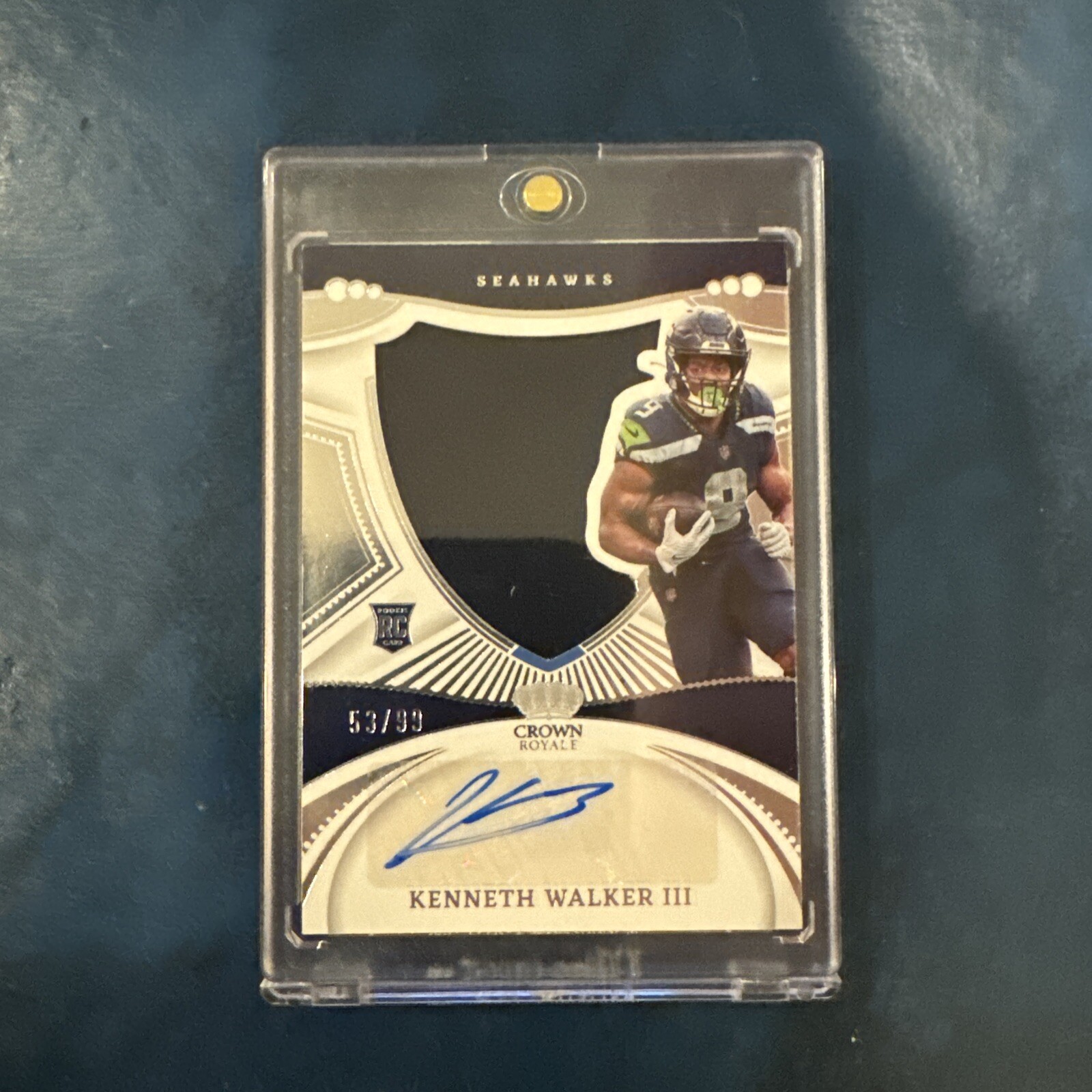2022 Panini Chronicles Crown Royale Kenneth Walker III RPA Rookie /99
