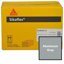Sikaflex 1A, 20 oz. Sausage Packs, Full Case - 20 Tubes, Aluminum Gray