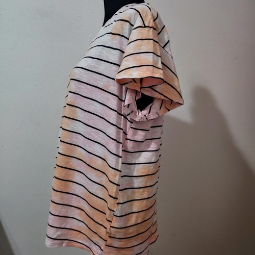 Anthropologie T.La XLarge Black Stripe Tie Dye T-Shirt NWT - Picture 2 of 6