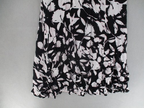 Witchery Dress Womens 4 Black White Pink Shirt Floral A Line Long Sleeve Button - Picture 15 of 19