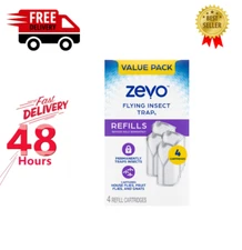 Flying Insect Trap, Fly Trap Refill Cartridges (Twin Pack, 4 Cartridges)