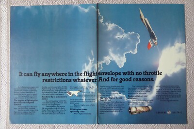 11/1983 PUB GENERAL ELECTRIC F110 FLUGZEUG MOTOR F-16XL SUPER TOMCAT AD