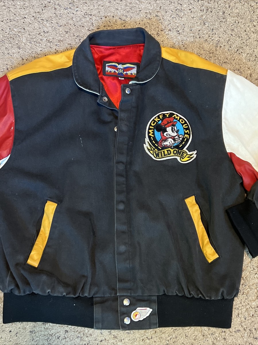 Vintage Jeff Hamilton Leather Mickey Mouse Wild One Bomber Vintage Jeff Hamilton Leather Mickey Mouse Wild One Bomber