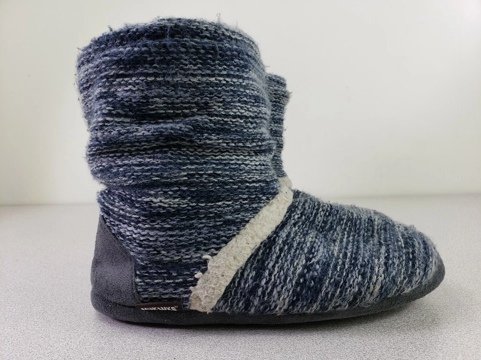 Zapatillas de casa MUK LUKS para mujer zapatos cómodos gris-azul talla mediana 7/8 Foto 2 de 3