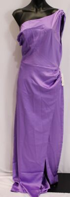 Show Me Your Mumu Women's Jodie Satin One Shoulder Dress BE5 Violet Luxe Medium