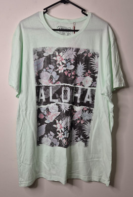 Jeanswest Jesse Aloha Crew T-Shirt Tee Size XXL BNWT Green Mint