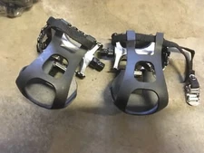 8 sets - VP Components VP-518S Alloy ATB Pedal 1/2" Black/Cage with toe guard