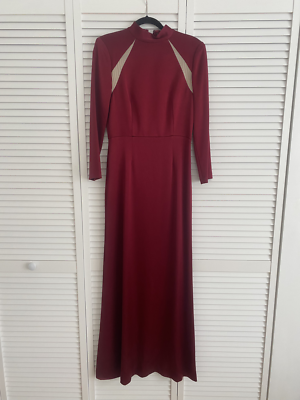 Alice + Olivia Bordeaux Long Sleeve Gown | eBay