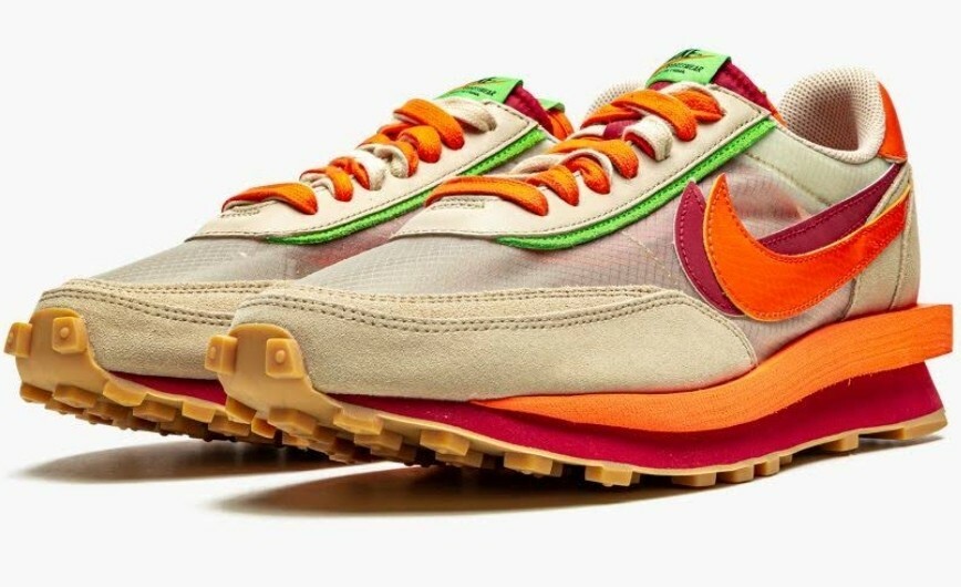 SACAI X NIKE Nike sacai x Clot x LDWaffle 'Net Orange Blaze' taglia 10 uomo