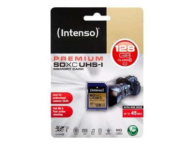 Intenso SDXC 128GB 128GB SDXC Class 10 UHS-I 90MB/s Class 1 (U1) 3421491