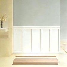 94.5 x 54 Inch MDF Premade Board and Batten Paintable Wainscoting Kit