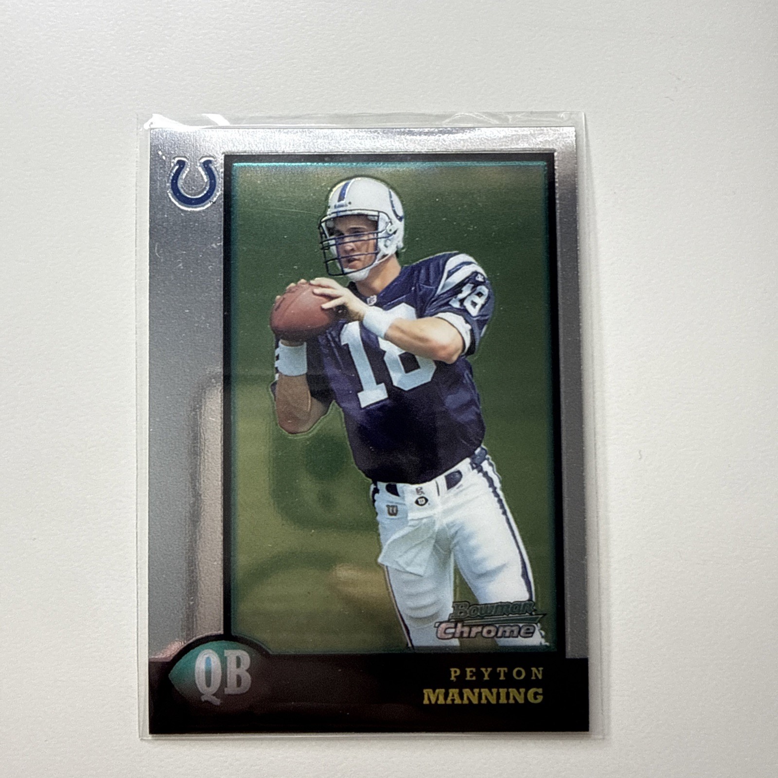 1998 BOWMAN CHROME PREVIEW PEYTON MANNING ROOKIE CARD #BCP1 INDIANAPOLIS COLTS