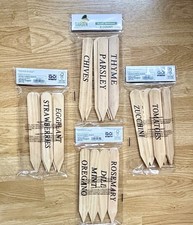 4 pakiety 8" Drewniane paliki ogrodowe na zioła i warzywa NIP