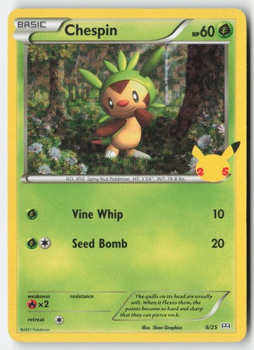 Chespin 6/25 Promo MP Holo - McDonald's Collection 2021