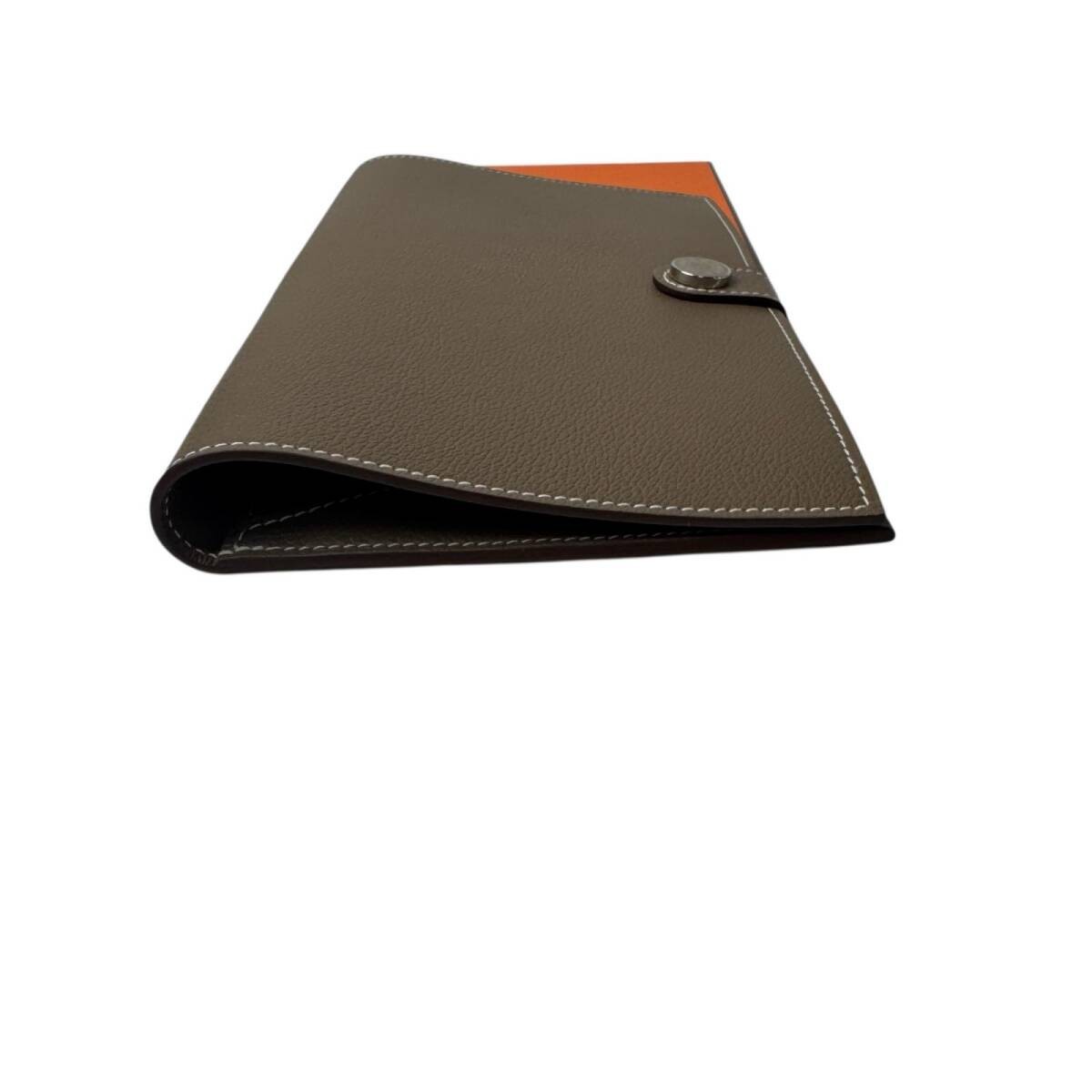 New HERMES R.M.S Toutanman Etoupe W Stamp Long Wallet for Women image 3
