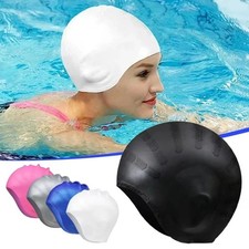 Silicone 3D Ear Protection Swimming Cap Non-Tight Man Women Comfortable Swim Cap