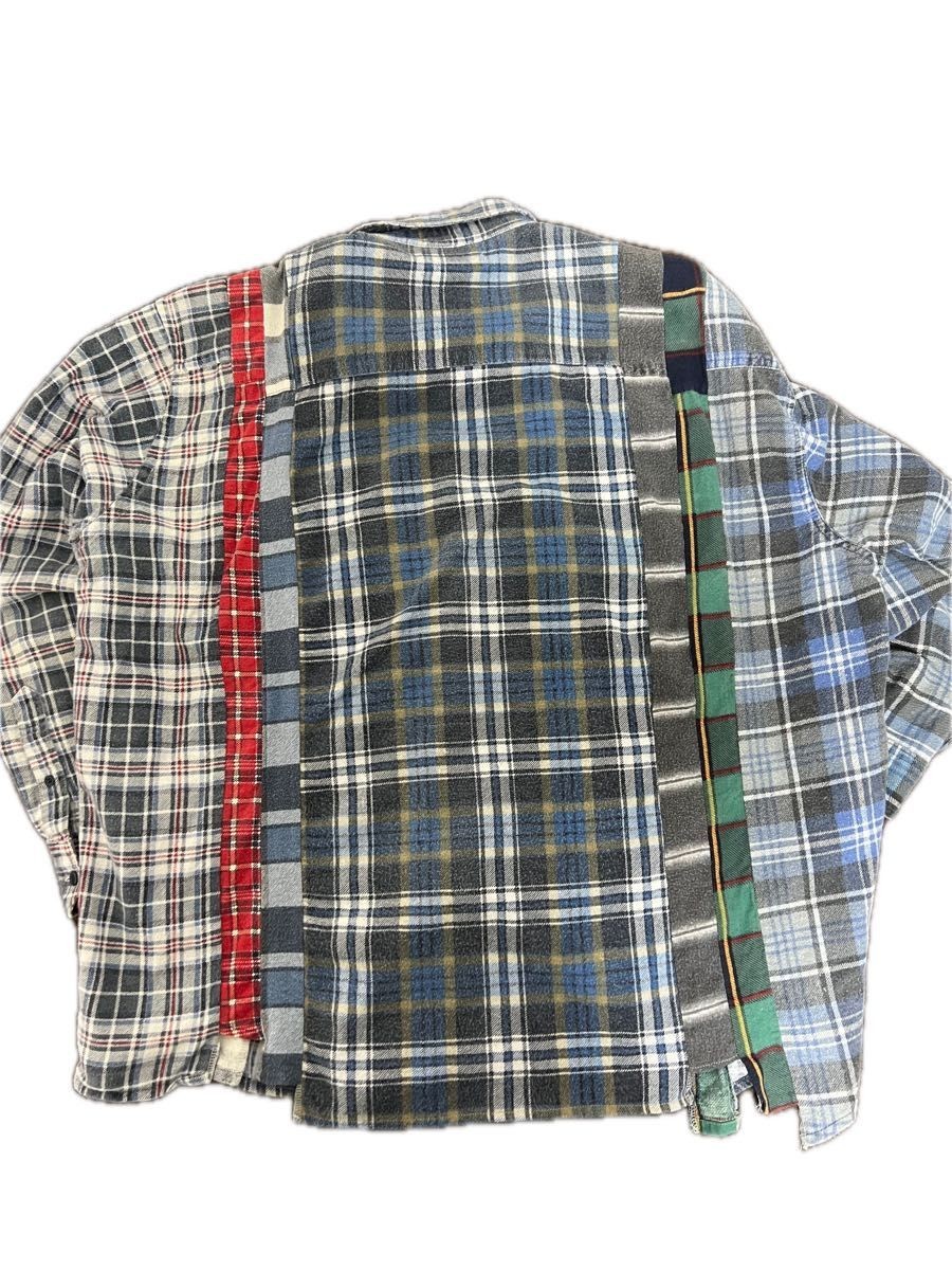 Rebuild by Needles Patchwork Plaid 7-Cut Flannel Reflection Shirt Size XL image 6