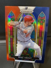 2021 Panini Prizm - Stained Glass Red White & Blue Prizm #SG-1 Mike Trout