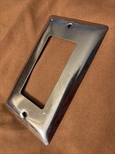 Salvaged Brushed steel LEGRAND Light Switch Cover P&S 430 (Decora)