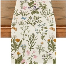 Rustic Vintage Floral Table Runner 13x72 Inch - Ideal for Kitchen Celebrations