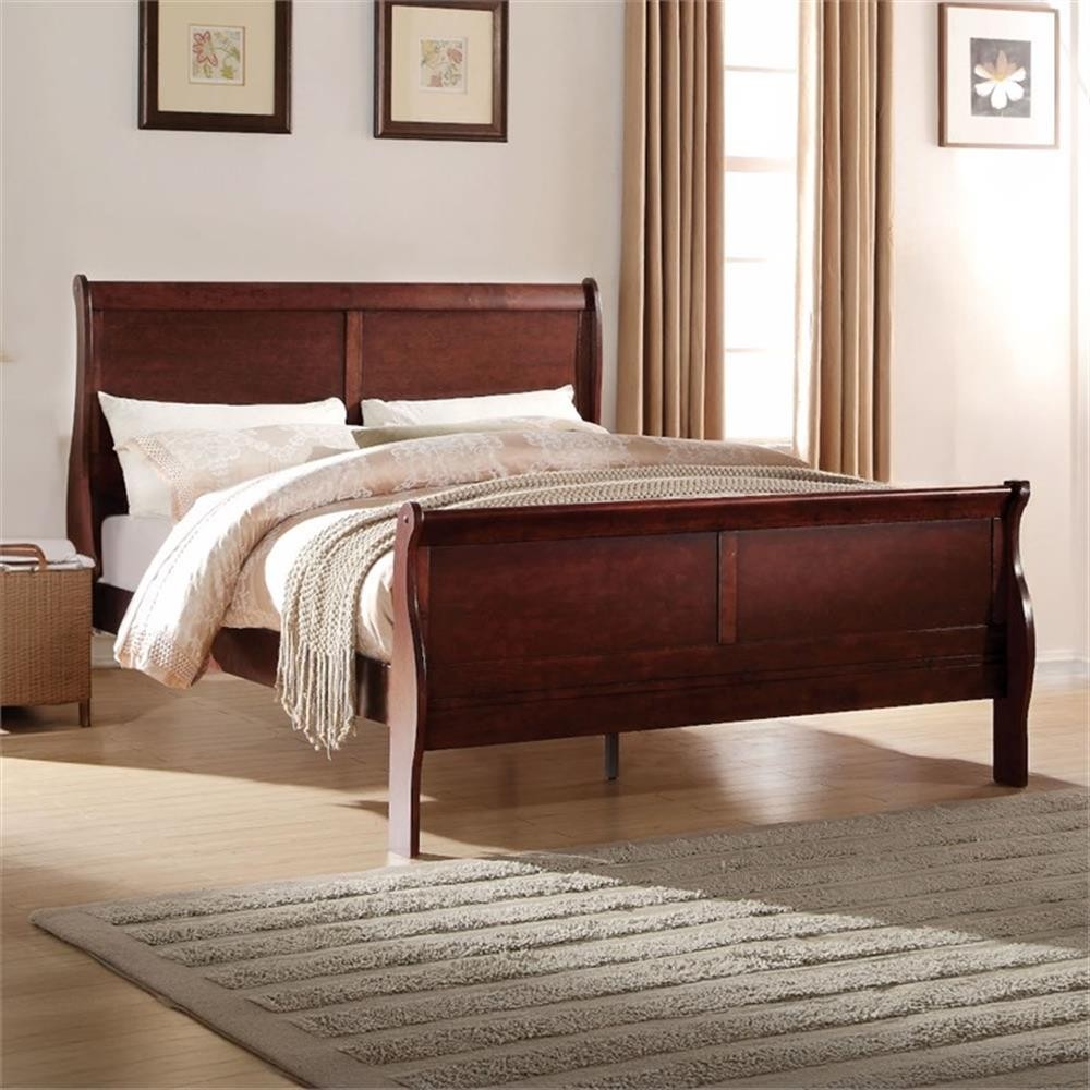 ACME Louis Philippe Twin Bed in Cherry