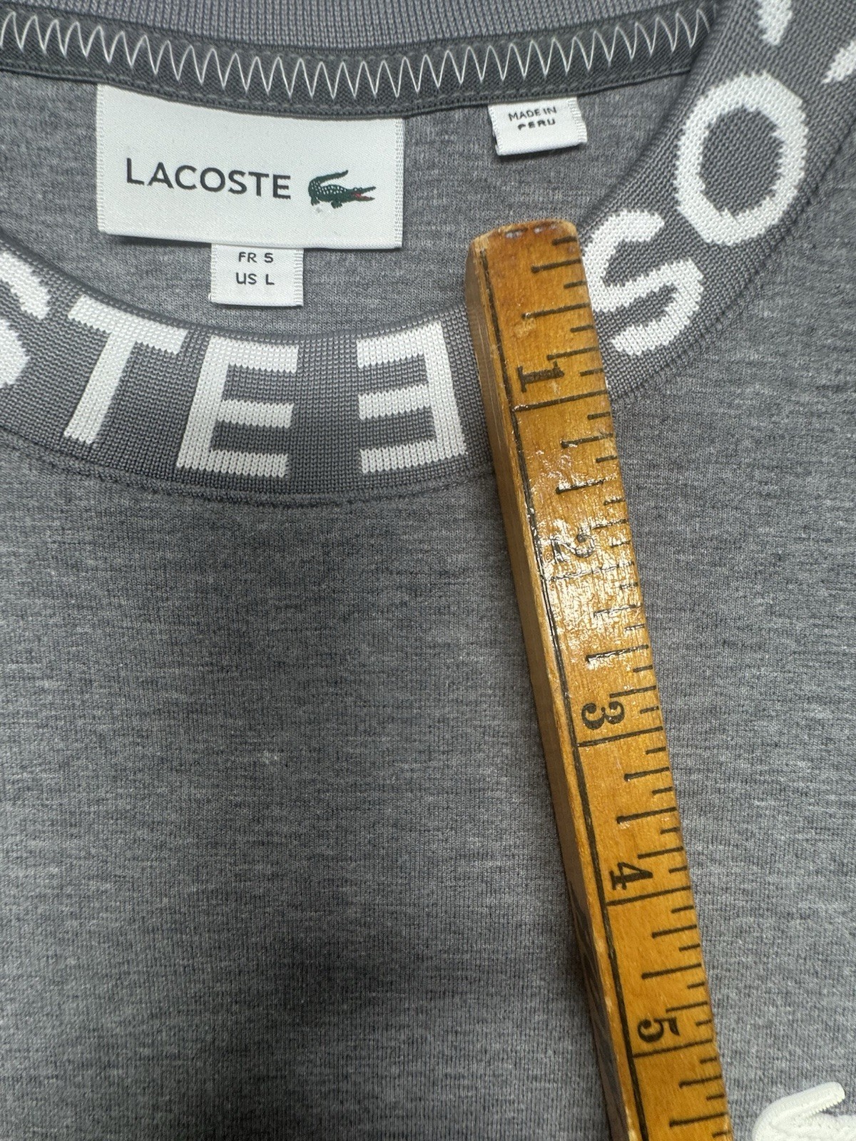 NWOT Lacoste Grey Sweat Shirt Large  thumbnail 8