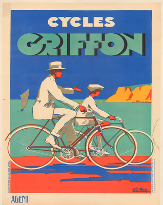 Cycles Griffon Fahrrad Reise Dekor Poster Wandkunst - 12X16/16X20/18X24/24X36