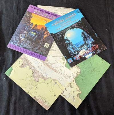Vintage ICE Middle Earth Role Play Lot! Shelob's Lair & Maps!