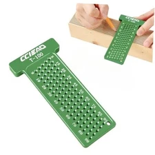 Pocket T-Square Ruler Woodworking Scriber Aluminum Alloy Square T-100 (Mm)