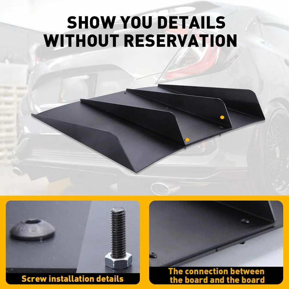 2set For Dodge Diffuser Rear Challenger + Rear Splitter Spats Bumper Spoiler Chi - Imagem 2 de 4