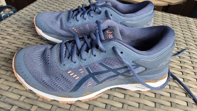 Asics Gel Kayano Gr 39.5 Blau mit orangefarbenen Akzenten, 3x getragen  NP 179 