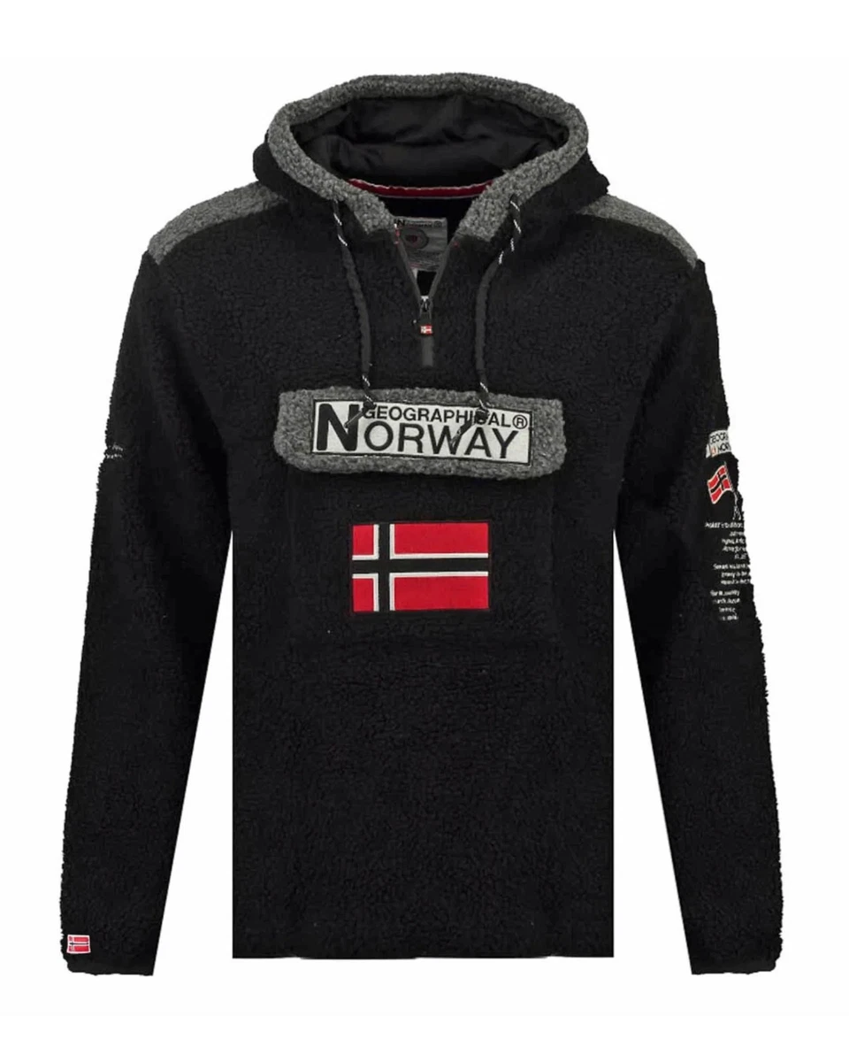 Geographical Norway Fagozip Heren sweatshirt met capuchon kangoeroezak - Sweatshirt Logo Pullover Hood Hoody Warm Lange Mouwen - Heren Lente Zomer Herfst Winter (Donkergrijs L), Donkergrijs, L/Tall