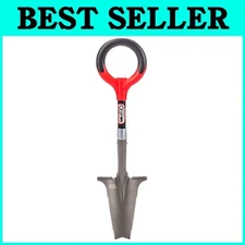 Compact Red Mini-Digger Shovel - Carbon Steel