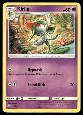 2019 Sun & Moon - Cosmic Eclipse Kirlia Stage 1/Uncommon #81
