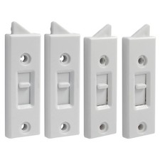4 Pcs Window Latch Tilt Locks Latch, Spring-Loaded 76mm White