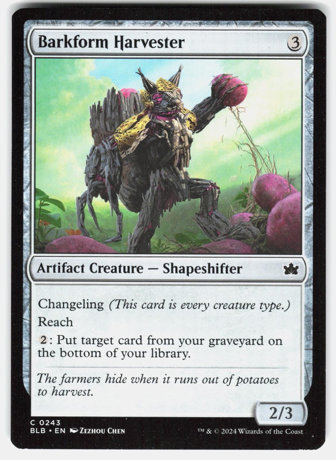 Barkform Harvester 243 Common Bloomburrow Magic: The Gathering Lightly Played
