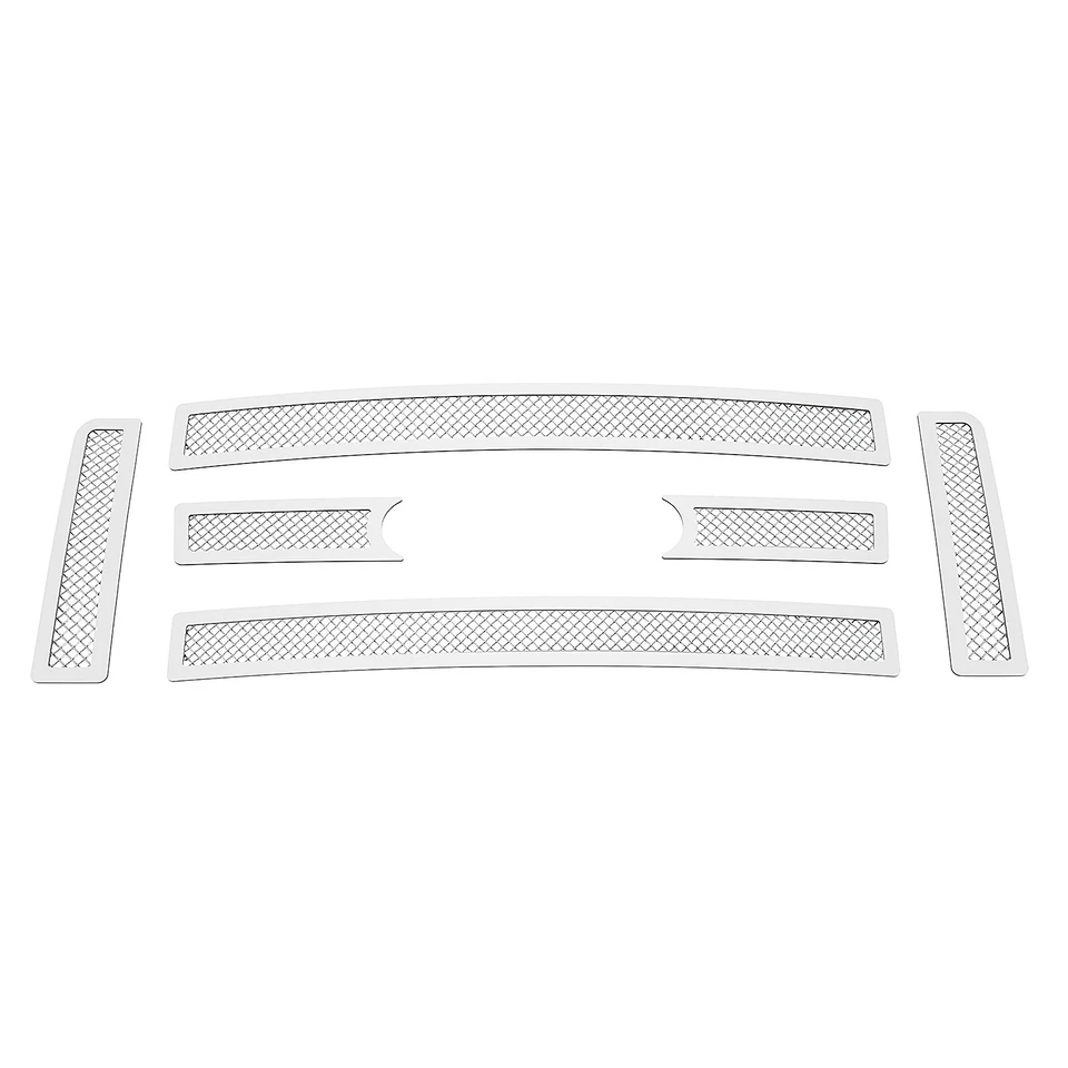Rejilla superior de malla cromada de acero inoxidable para Ford F-150 Lariat/King Ranch 2009-2012 Foto 2 de 3