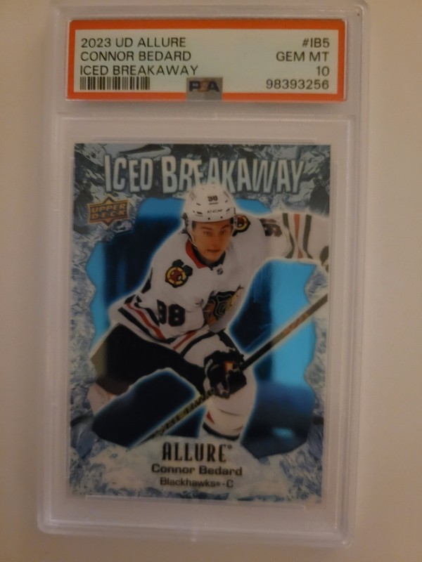 2023-24 Upper Deck Allure - Iced Breakaway Connor Bedard #IB-5 (RC) PSA 10!!