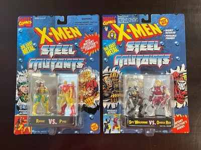 X-men Steel Mutants Spy Wolverine Vs Omega Red & Rogue Vs Pyro Action Figures