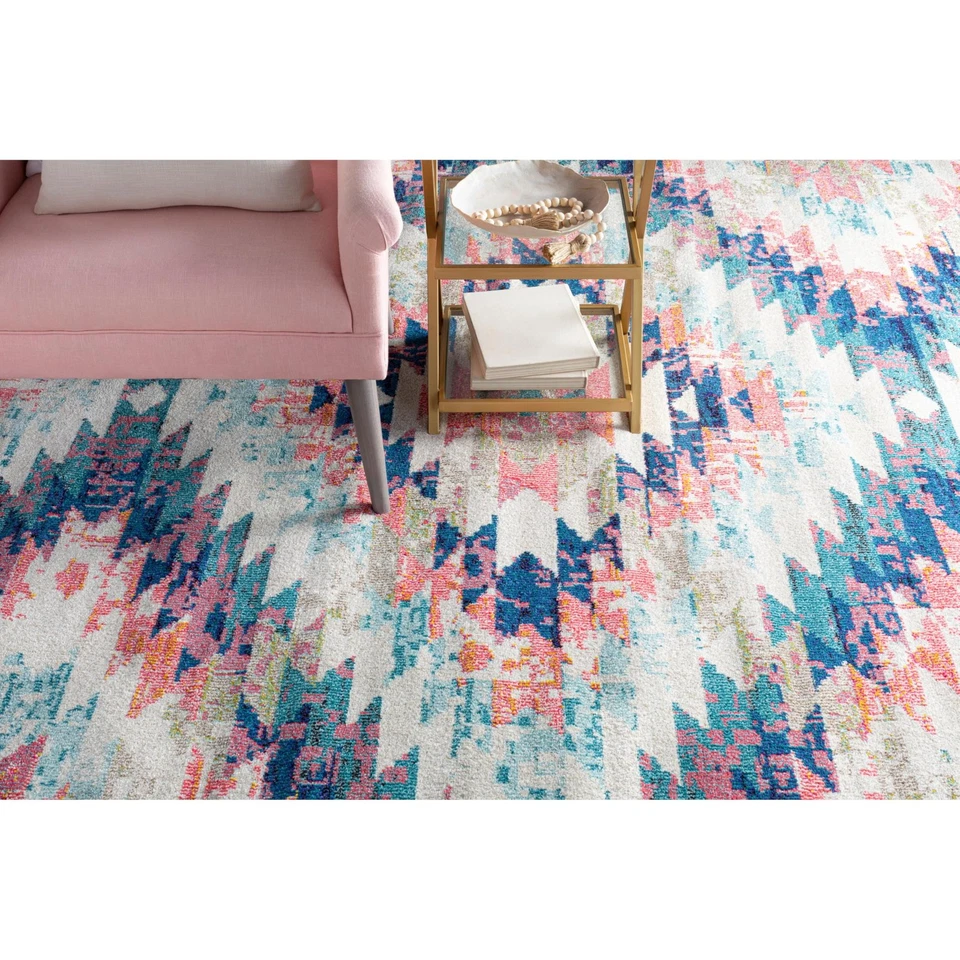 Alfombra Tara Bohemian Southwestern, 7'10" x 10'2", verde azulado Foto 4 de 4