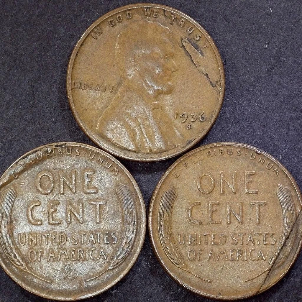 Circulated Lincoln Wheat Penny 1945 Year US Coin Errors for sale
