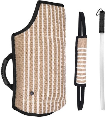 3in1 K9 Protection Dog Bite Training Set  Sleeve, Whip, Bite Pillow