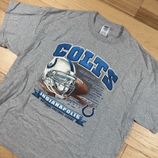 Vintage Indianapolis Colts Delta Pro Weight Grey T-Shirt Tee Mens XL USA Made