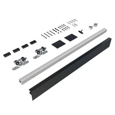 5FT Sliding Barn Door Hardware Track Kit, Aluminium Alloy Box Rail Hardware f...