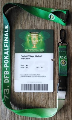 VIP Pass Lanyard DFB Pokal Finale 2016 Bayern München - Borussia Dortmund # 013