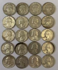 Lot of 20 Washington  90% Silver Quarters - 1960-1964 P & D Mints - $5.00 Face