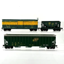 HO Athearn Roundhouse CNW Freight Car Lot: Ore Hopper, FMC Hopper, Stock Boxcar