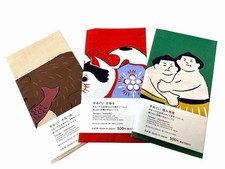 Juego de toallas japonesas Tenugui de 3 luchadores de sumo oso de madera Inuhariko