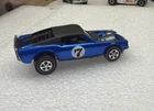 Hot Wheels Redlines *RESTORED* Mustang Boss Hoss Spectraflame Blue w/dark Int