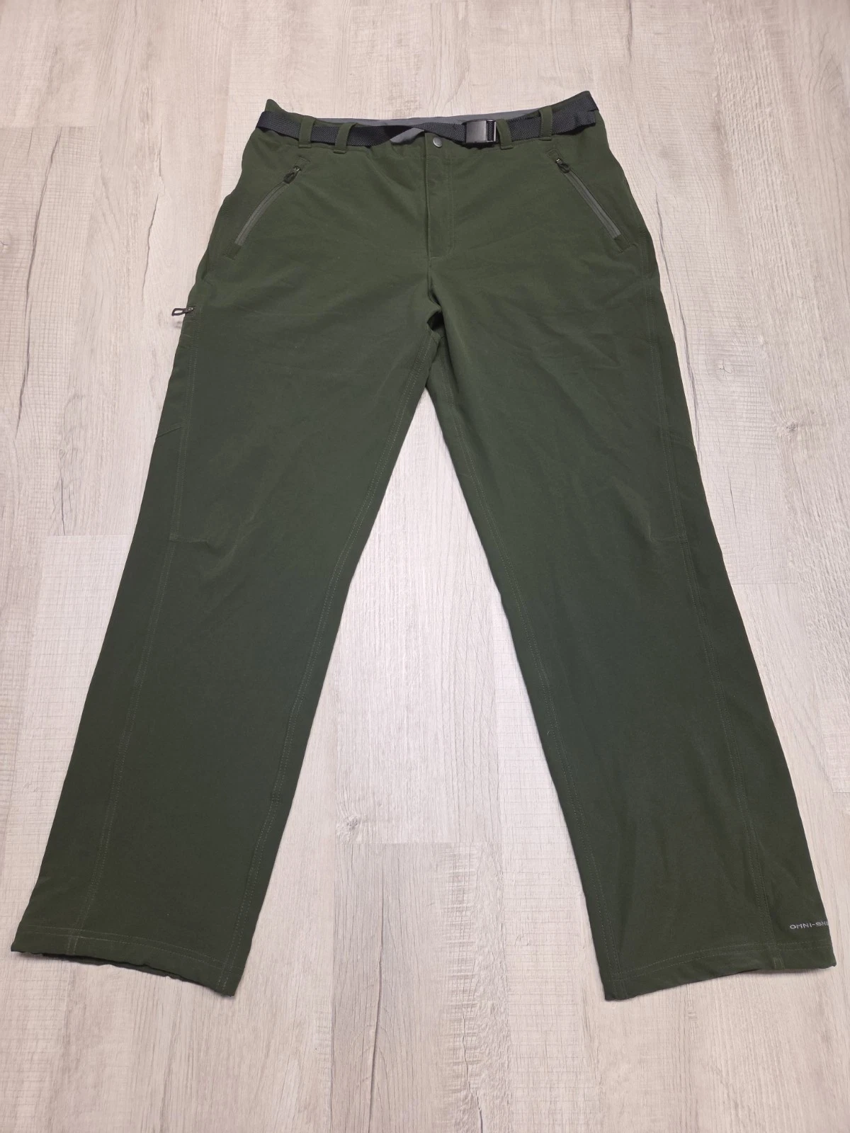 Columbia Pants Men 40x32 Titanium Cargo Belt Fishing Hiking Omni-Shield Green